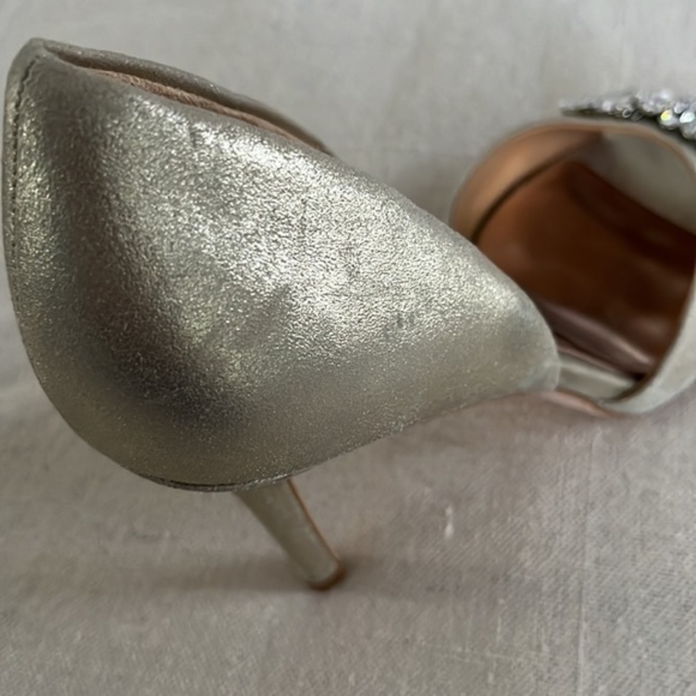 Badgley Mischka Jeweled Peep Toe D’Orsay Giana II‎ Pumps Size 6-1/2 - Picture 5 of 11
